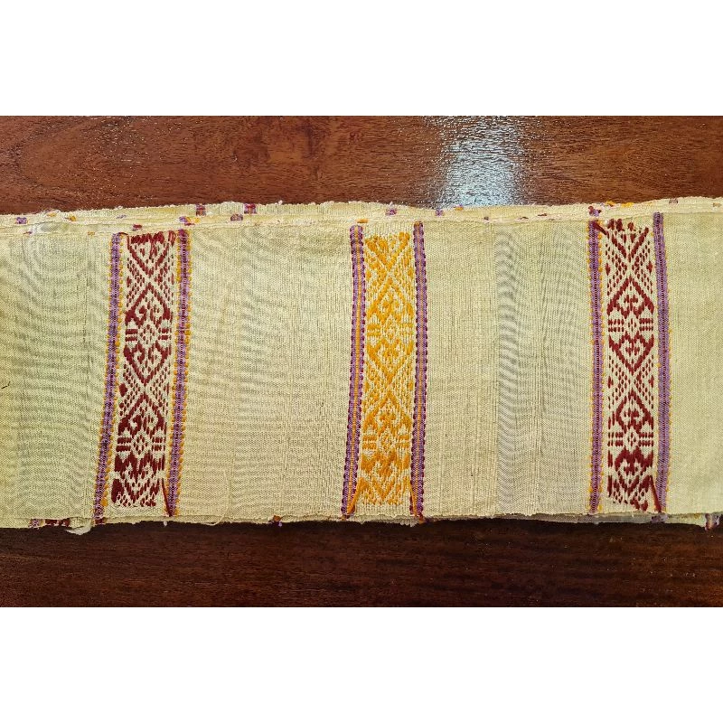 หัวซิ่นไหมแท้ทอยกขิดไหมแท้ สีครีม รหัส WN-119-042268161